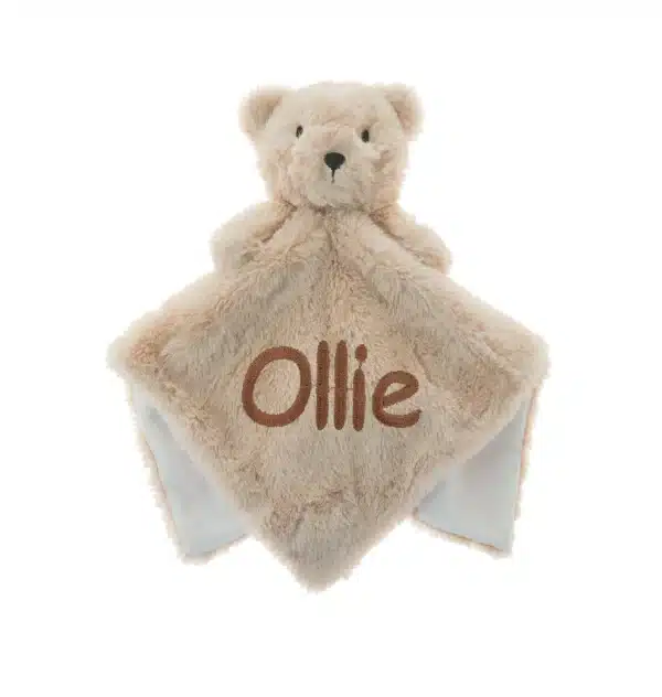 Personalised Baby Fleece Teddy Comforter Soft Novelty Gift