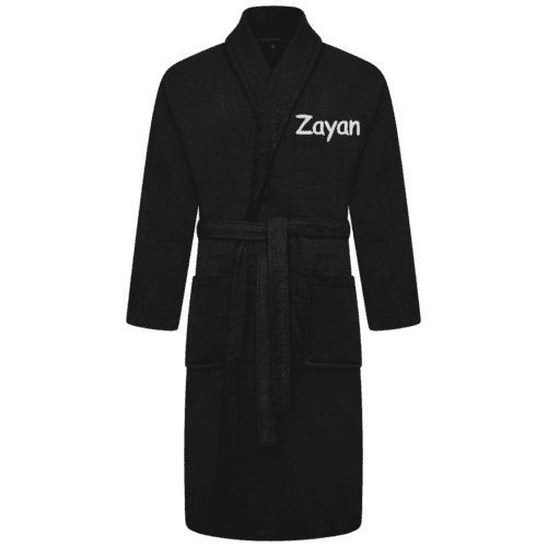 Personalised Adult Bathrobe 100% Cotton Hooded Perfect Gift