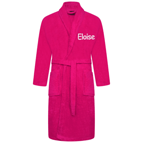 Personalised Adult Bathrobe 100% Cotton Hooded Perfect Gift