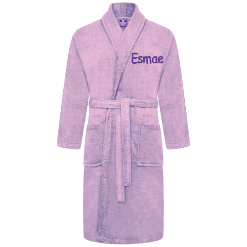 Personalised Adult Bathrobe 100% Cotton Hooded Perfect Gift