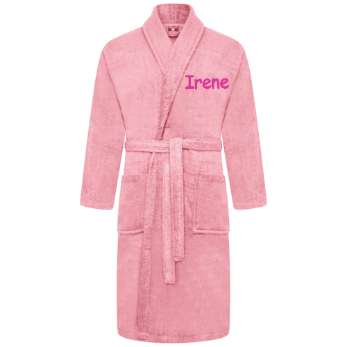 Personalised Adult Bathrobe 100% Cotton Hooded Perfect Gift