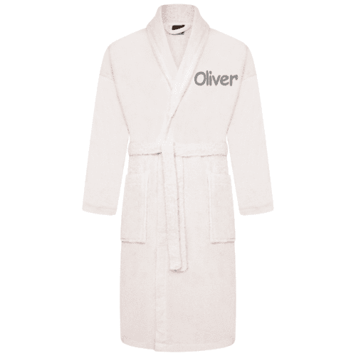 Personalised Adult Bathrobe 100% Cotton Hooded Perfect Gift