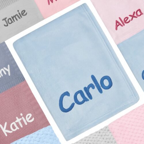 Personalised Baby Fleece Blanket Cosy Perfect Gift