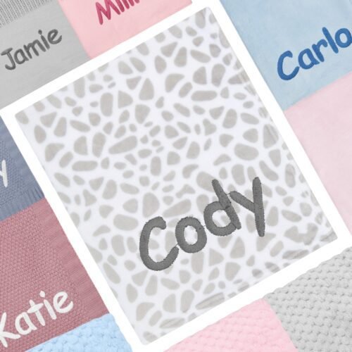 Personalised Baby Waffle Blanket Cosy Perfect Gift