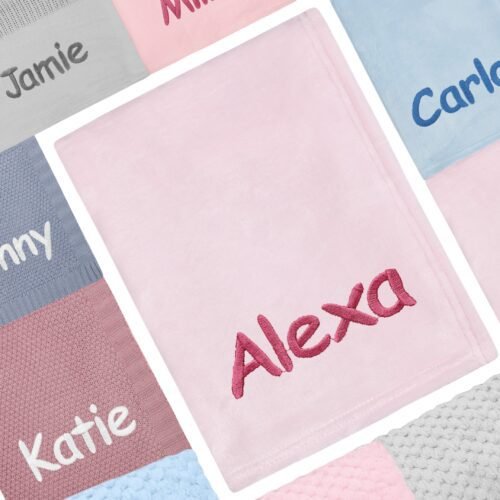 Personalised Baby Fleece Blanket Cosy Perfect Gift