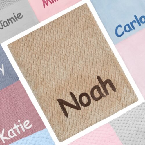 Personalised Baby Waffle Blanket Cosy Perfect Gift