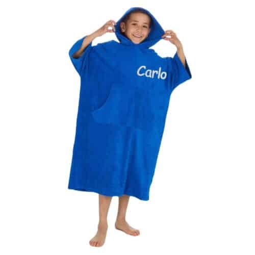 Personalised Hooded Poncho Towel Changing Robe Kids Gift