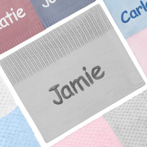 Personalised Baby Cellular Blanket Cosy Perfect Gift