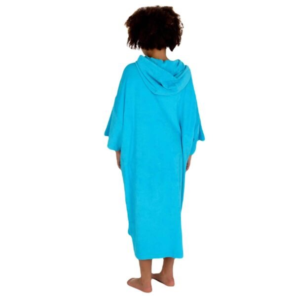 Personalised Aqua Hooded Poncho Changing Robe Kids Gift