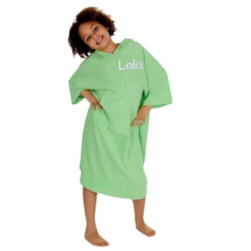 Personalised Hooded Poncho Towel Changing Robe Kids Gift